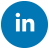 Image of LinkedIn social media icon.